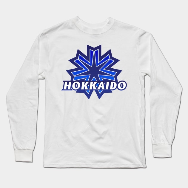 Hokkaido Prefecture Japanese Symbol Long Sleeve T-Shirt by PsychicCat